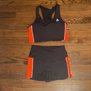 Ryderwear sports bra and shorts with scrunch bum CSU